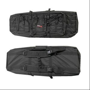 37" RUSECK Tactical Double Rifle Bag Gun Range Padded Soft Case Backpack